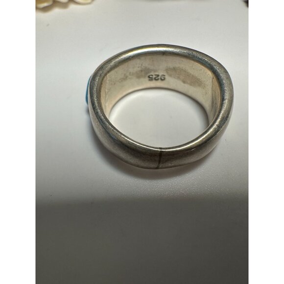 Sterling Silver Turquoise Band Ring - Picture 4 of 5